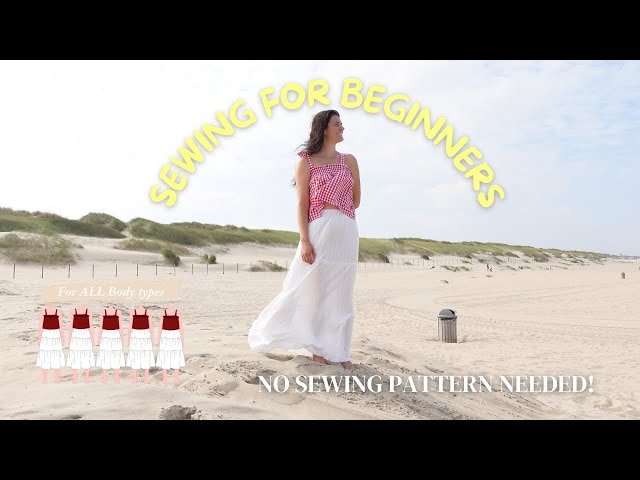 Sewing an Easy DIY Pinterest Outfit (Self Drafting) | No Pattern needed!
