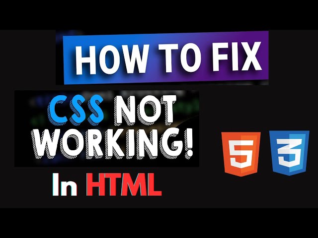🎨 Why is My CSS Not Working in HTML? (Quick Fix)