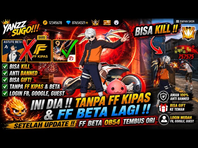 UPDATE‼️PLAY FOREVER✅ HOW TO DOWNLOAD THE LATEST FREE VIP VERSION OF FF KIPAS FF BETA 2026 WITH I...