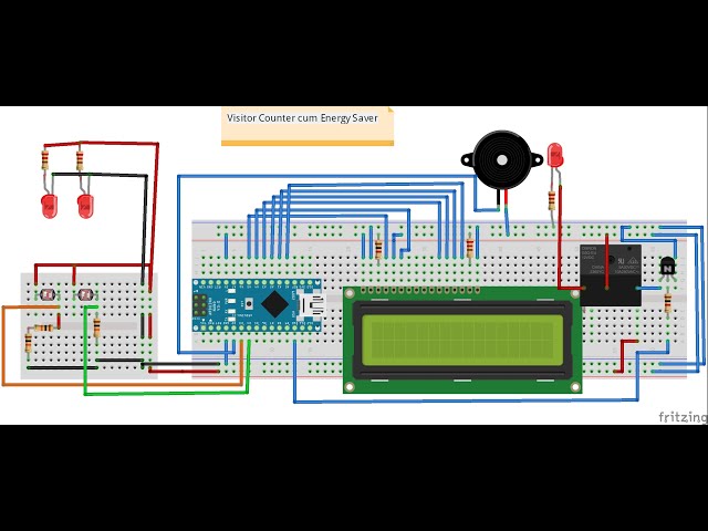 visitor counter circuit making on fritzing software and working discuss