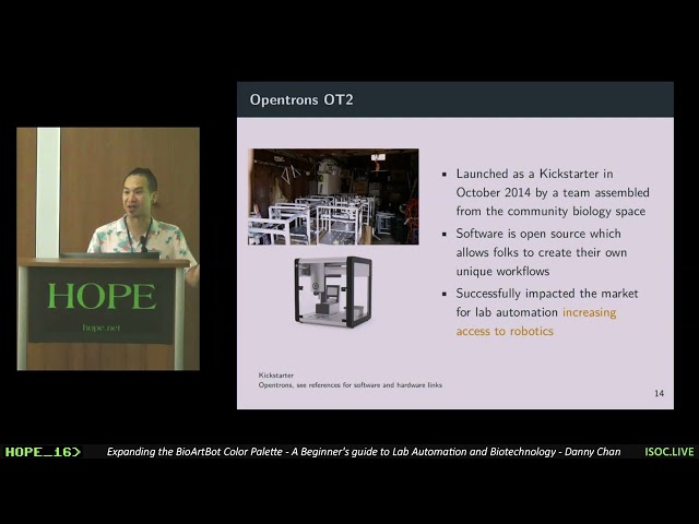 HOPE_16 (2025): Expanding BioArtBot Color Palette - A Beginner's Guide to Lab Automation & Biosafety