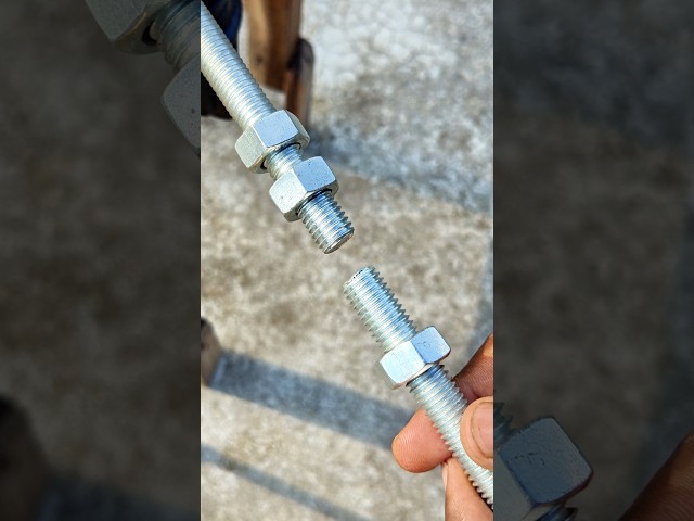 Quick Bolt Threading Hack with Easy Wire Stripping Tool #bolthack​ #wirestripping​ #diy​ #shortsfeed