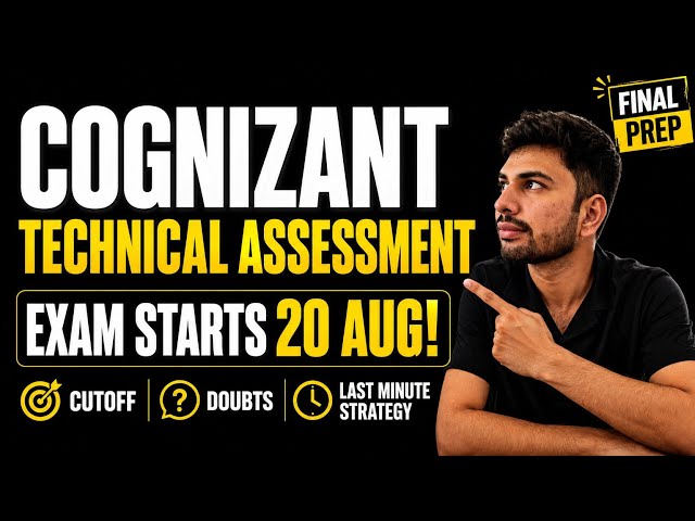 Cognizant Technical Assessment 2027 Batch | All Doubts Resolved | Last Minute Preparation Strategy