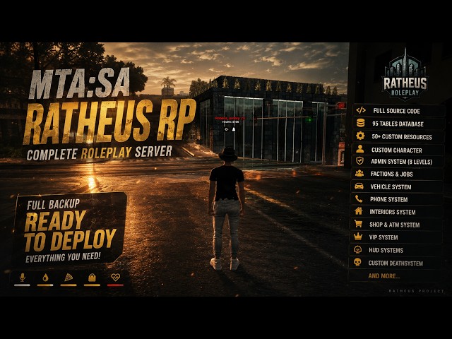 MTA:SA Ratheus RP Fixed | Complete Server Backup + SQL Database | Full Source 100% 🔥