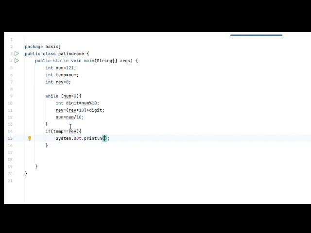 Palindrome number | JAVA
