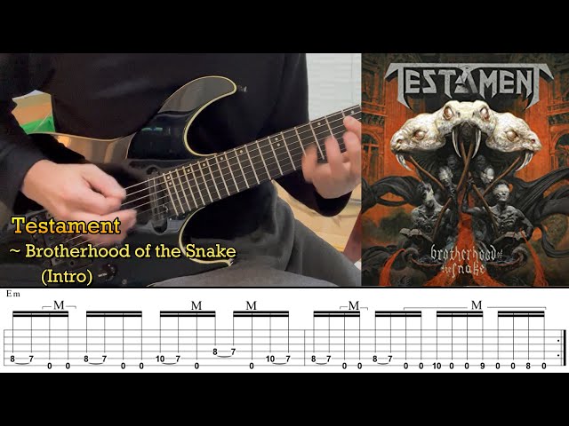 TESTAMENT - Brotherhood of the Snake - Intro (Cover by Kosuke) with TAB