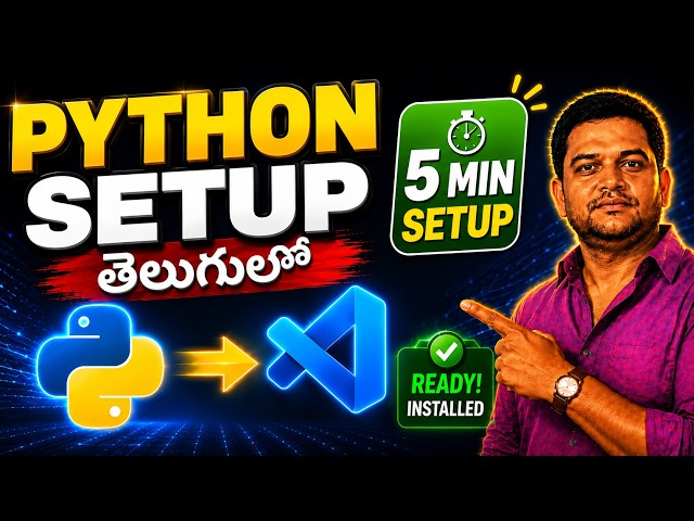 Python Installation & VS Code Setup in Telugu | Beginners Guide