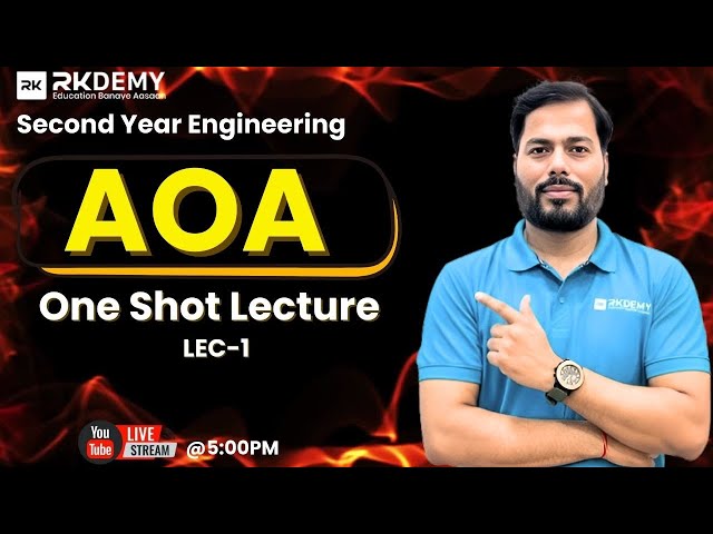 AOA One Shot Lecture - 01 | Analysis of Algorithm Full Basics Explained | NITIN SIR | SE Engineering