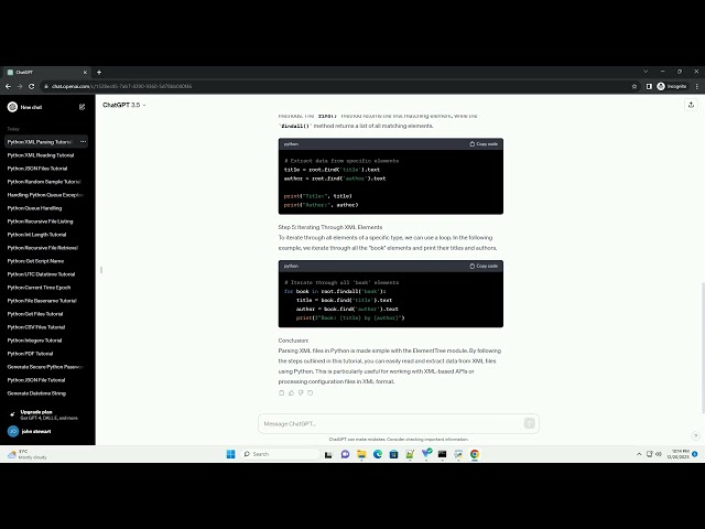 python read xml file example