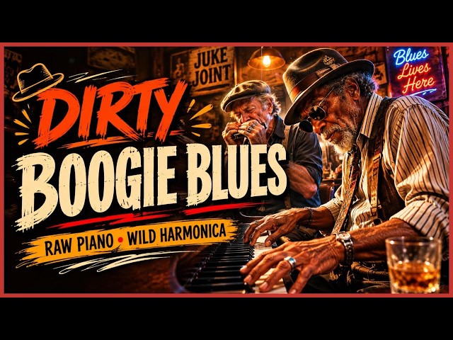 Dirty Boogie Woogie Blues | Raw Piano, Wild Harmonica & Southern Blues Guitar