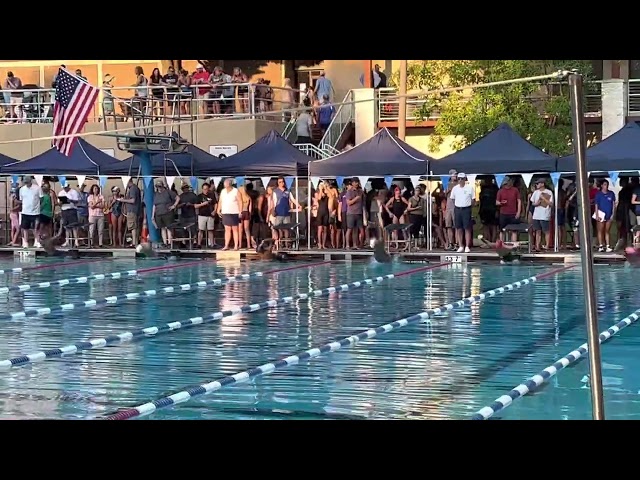 MCSL Coaches Long course, July 19, 2022. Boys 11-12 100 Back