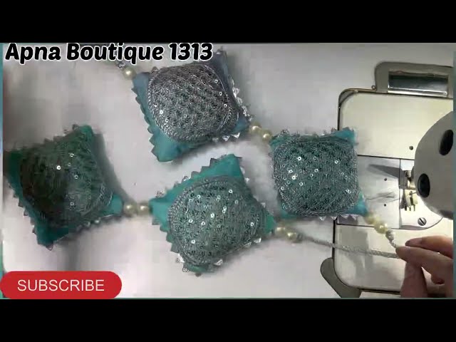 Unique lehenga latkan using only lace and beads / Make latkans with simple things / @apnaboutique