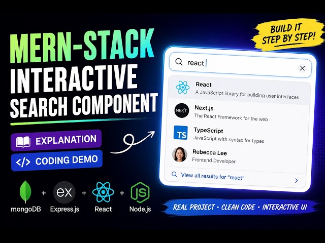 React Lecture 18 :  Coding Demo MERN full stack implementation Part 3 (Interactive Search)