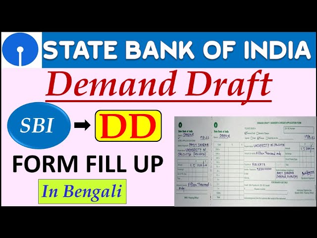 How To Fill Up State Bank Of India Demand Draft Form/SBI DD Form Fill Up/SBI Demand Draft