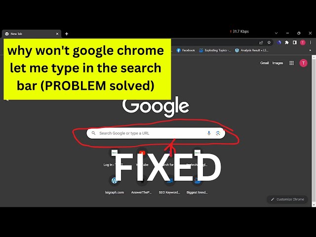 why won't google chrome let me type in the search bar |Not able to type in the Chrome browser(fixed)