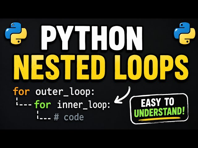 #20 🐍 Learn Python Nested Loops in 3 Minutes | Easy Real-Life Example | Python for Beginners