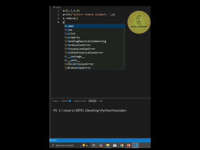 python module |set 'part 5' | CodeLearning