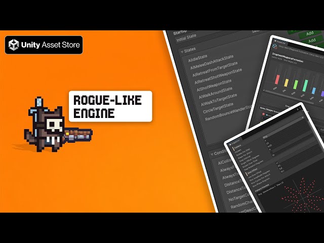 Top-Down Roguelike Engine | Weapons, Bullet Hell, AI, Loot | Unity