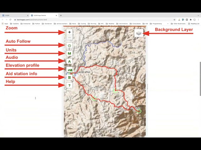 Installing CCER map app on desktop
