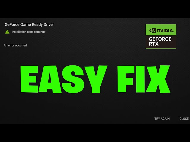 How To Fix GeForce Game Ready Driver Installation Error in Windows - NEW 2026