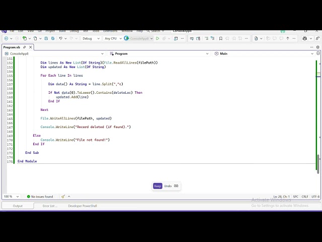 VB.Net File Handling Project | Rainfall Measurement System with CRUD Operations