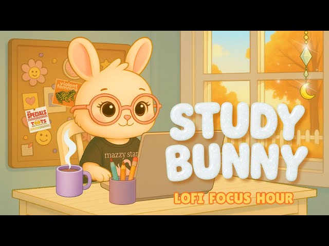 STUDY BUDDY BUNNY 🐰 CALMING LOFI FOCUS HOUR 🎧 BODY DOUBLING