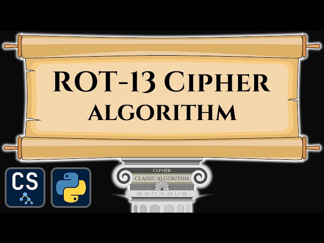 ROT 13 Cipher Algorithm Visualization | Step by Step Python Code Animation