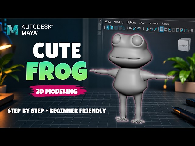 Cute Frog 3D Modeling in Maya | Step-by-Step Character Modeling Tutorial