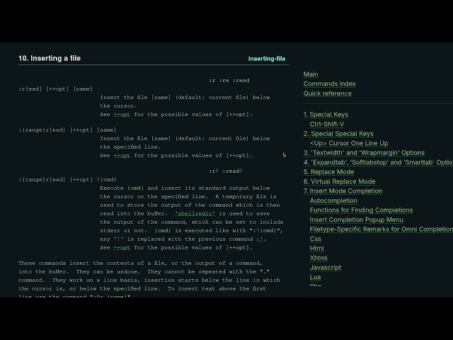Run shell commands and output to file in Vim