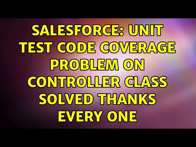 Salesforce: Unit Test code coverage problem on Controller Class Solved thanks every one