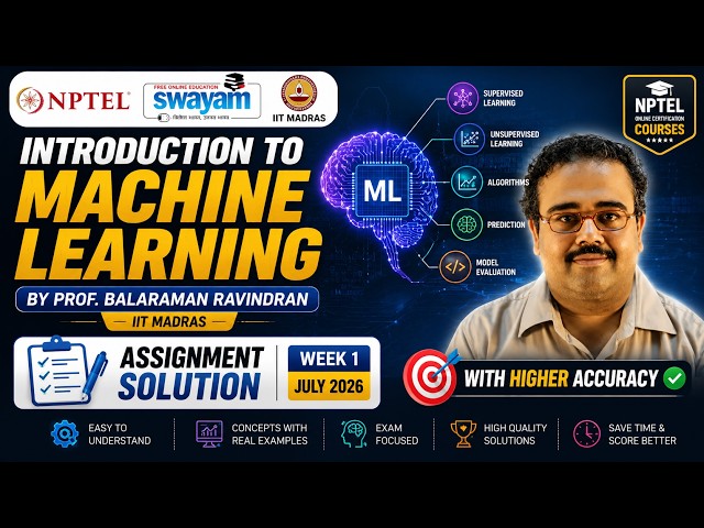 Week 1 | Introduction to Machine Learning | Prof. Balaraman Ravindran | IIT Madras
