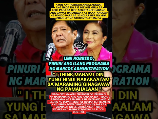 LENI ROBREDO PINURI ANG MARCOS ADMINISTRATION #shorts