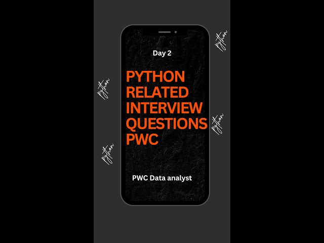 PWC Interview Question | Python Logic Building