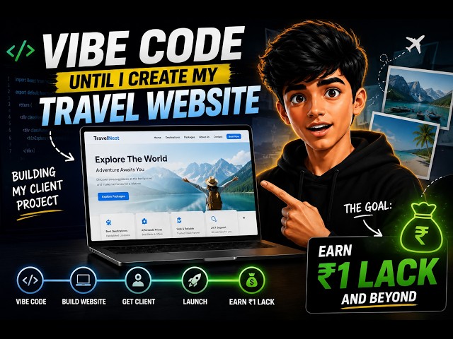 🔴 LIVE: Vibe Coding a Client Travel Website 💻 | ₹1 Lakh Challenge