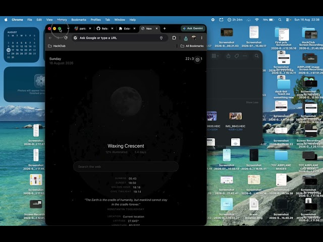 Moon Phase New Tab