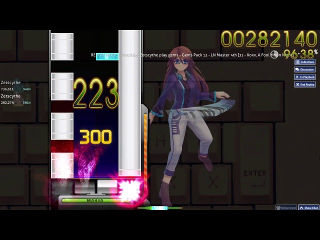 Osu!mania o2jam (gems) - Gems pack 12 - LN Master 4th [31 - Koxx, A Fool Moon Night] 9.83★