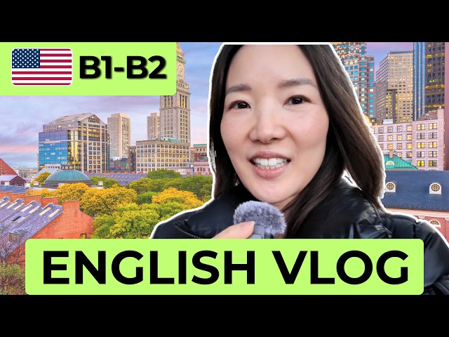 A Day in Boston: The Full Trip | Slow English Vlog for Beginner English Learners