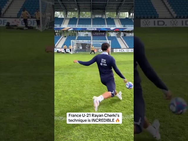 Unreal first touch and finish with both feet 🤯 (via @Equipe de France/TT)
