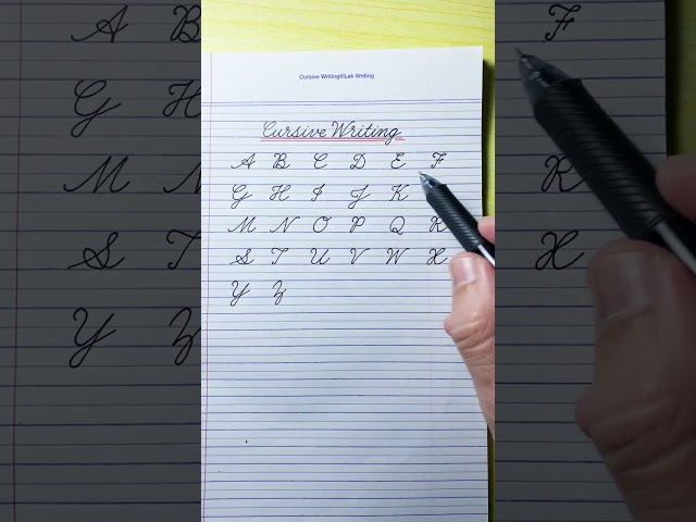Cursive writing a to z | Cursive abcd | English capital letters abcd | Cursive handwriting practice