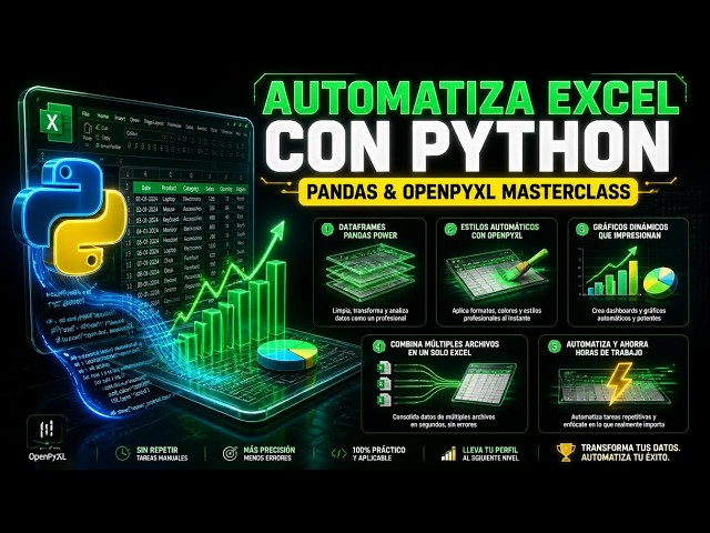 Automatiza Excel con Python pandas y openpyxl para leer, transformar y formatear datos