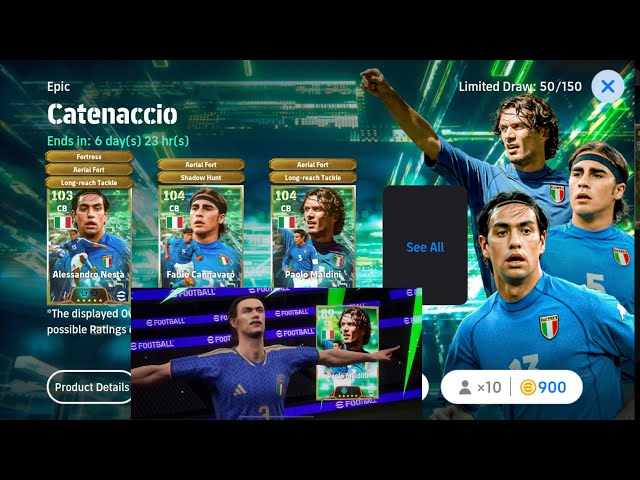 Paolo Maldini + Nesta + Cannavaro | Italy Catenaccio Euro 2000 | Pack Opening Efootball 2027
