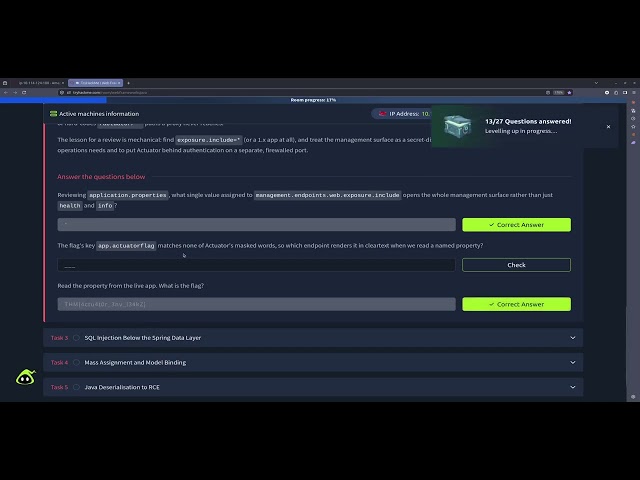 Web Frameworks java TryHackMe WalkThrough