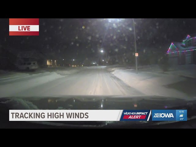 Tracking road conditions in central Iowa