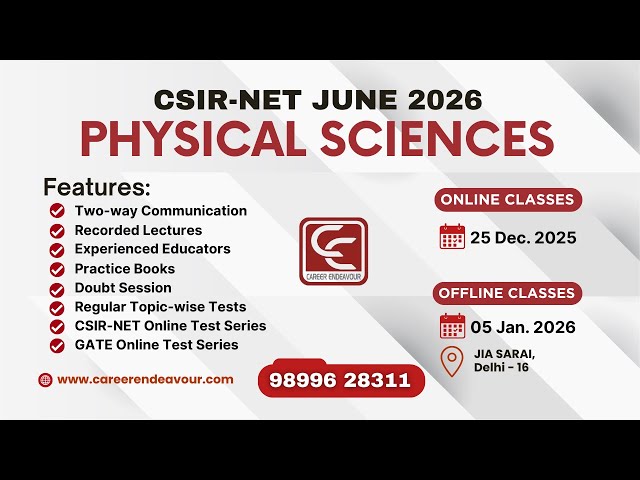 CSIR NET Physical Science Online Classes June 2026 #csirnetphysics #csirnetphysicalsciences