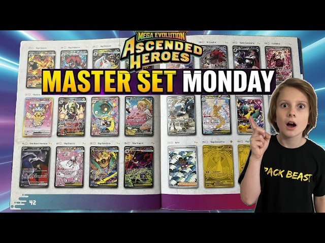 Master Set Monday: INSANE Pokémon Ascended Heroes Pulls?! 😱🔥 (Booster Pack Opening)