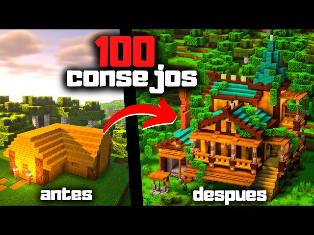 100 TRUCOS y CONSEJOS para construir mejor en MINECRAFT.