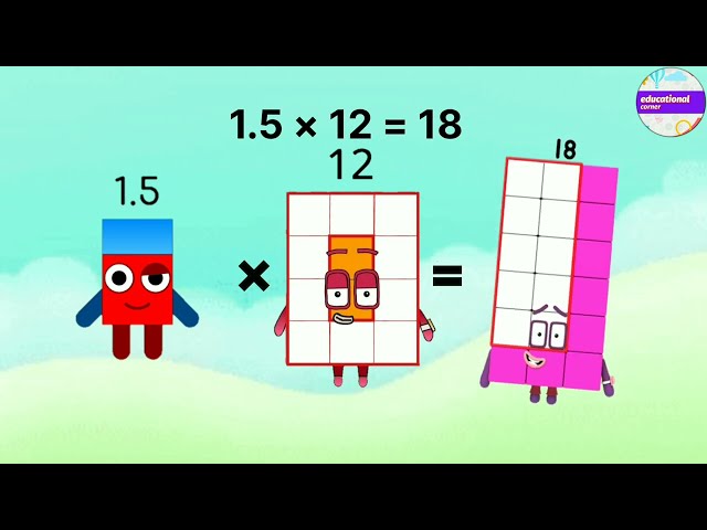 mathblocks 1.5 decimal multiplication | 1.5 times table | learn to count ‎@educationalcorner110