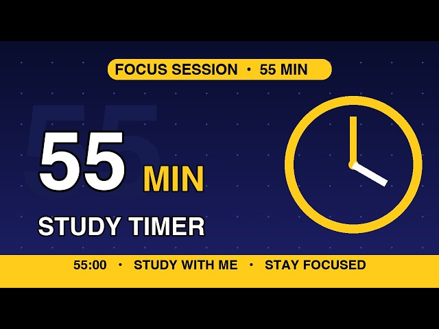 50 Minute Timer (Silent) - Pomodoro Focus Clock | No Music, No Sound