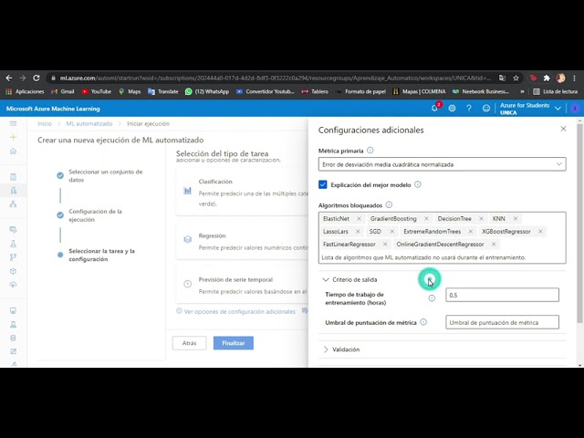 Azure Machine Learning Excel