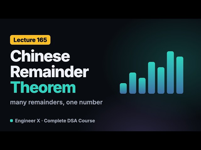 Chinese Remainder Theorem Explained: Proof, Construction and Java Code | DSA Course L165